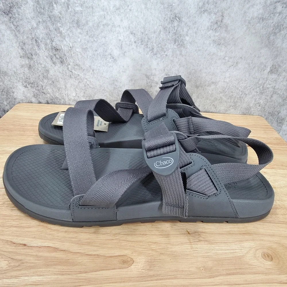 Chaco Lowdown 2 Sandals Mens 12 Gray Adjustable Strap Lightweight Hiking New